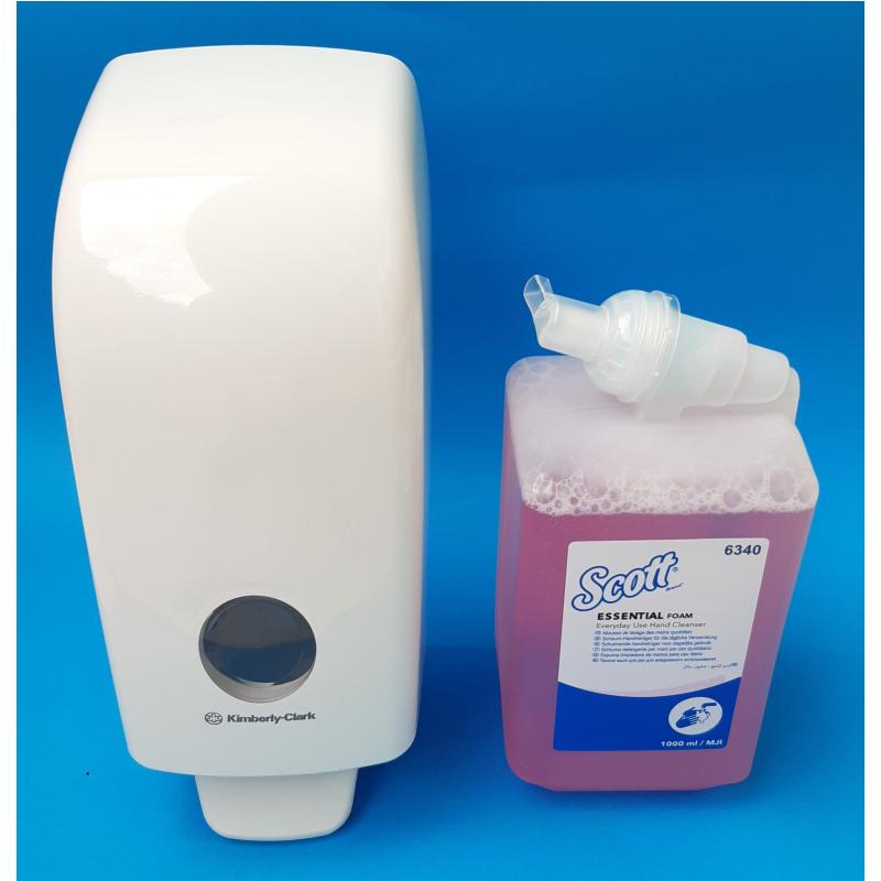 Дозатор Kimberly-Clark за течен сапун, пяна, душ-гел